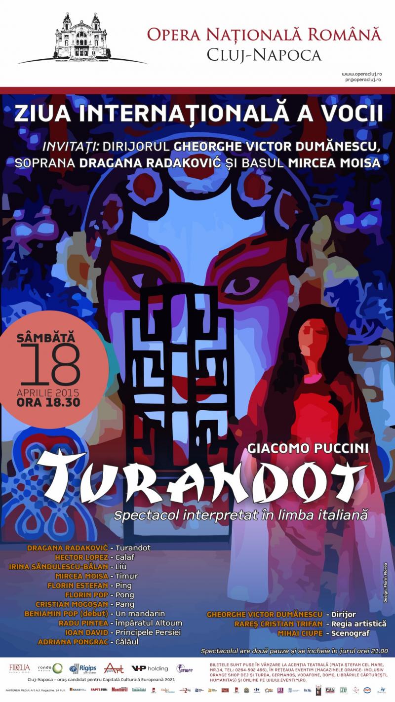 TURANDOT, spectacol-eveniment, sâmbătă,  18 aprilie