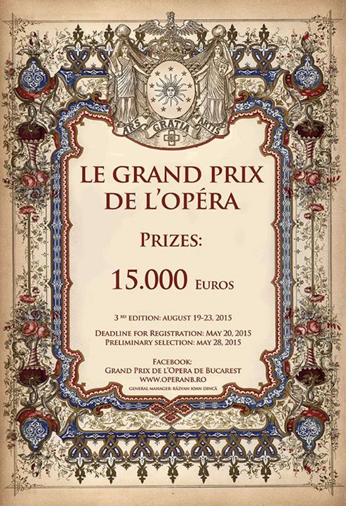 ,,Le Grand Prix de l�Opera", acreditat la Federația Mondială a Concursurilor Internaționale de Muzică
