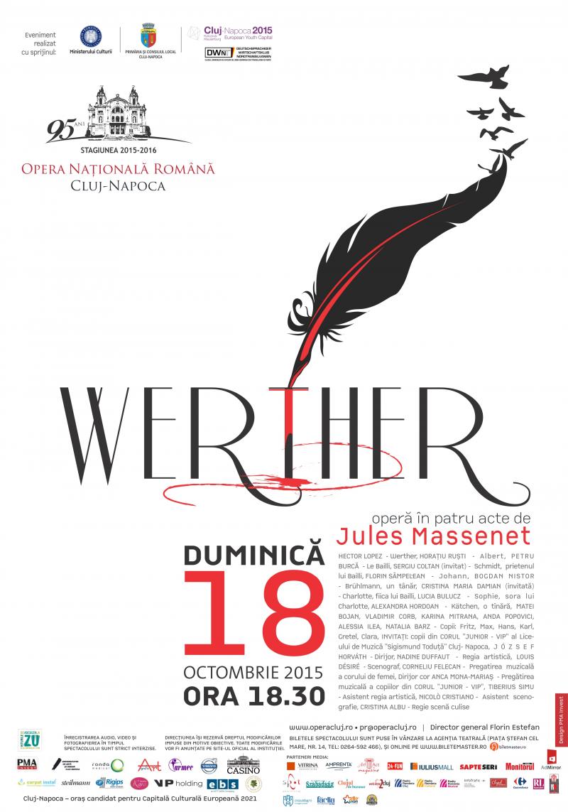 WERTHER revine! Cea de-a doua reprezentație, duminică, 18 octombrie