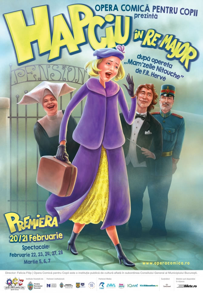 Opera Comică pentru copii, premieră inedită. Hapciu în RE major, primul spectacol de operetă