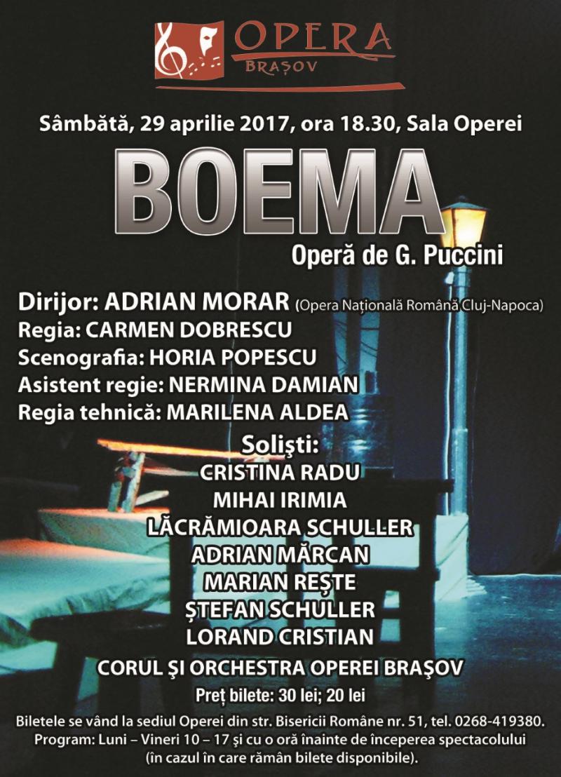 Opera Brașov vă invită în boema pariziană!