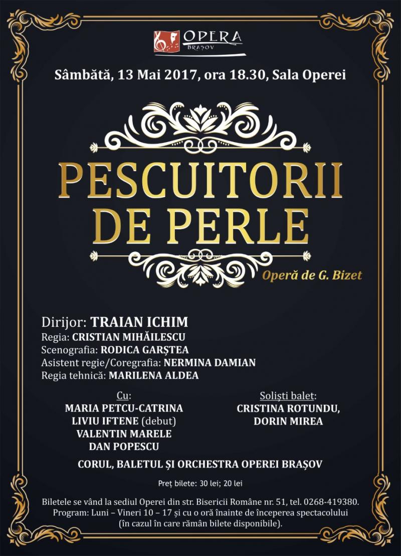 "Pescuitorii de perle" revine pe scena Operei Braşov