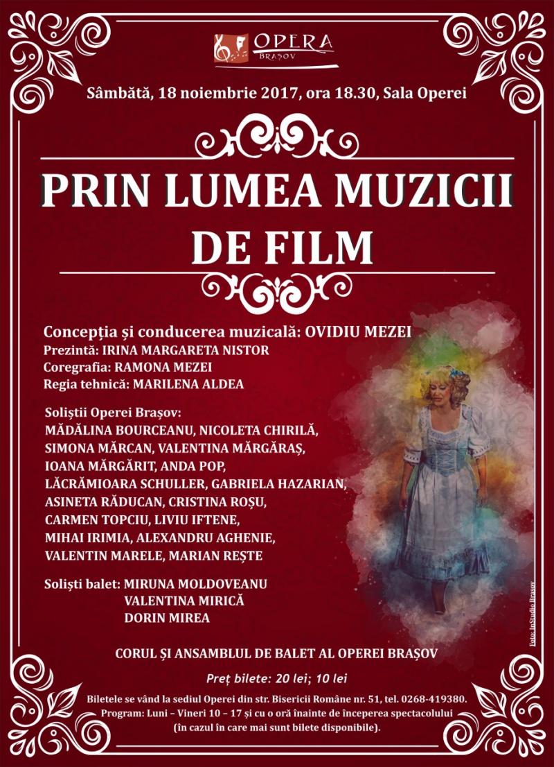 "Prin lumea muzicii de film", din nou pe scena Operei Brașov