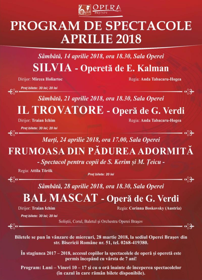 Program aprilie 2018