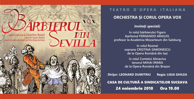 "Bărbierul din Sevilla", la Suceava