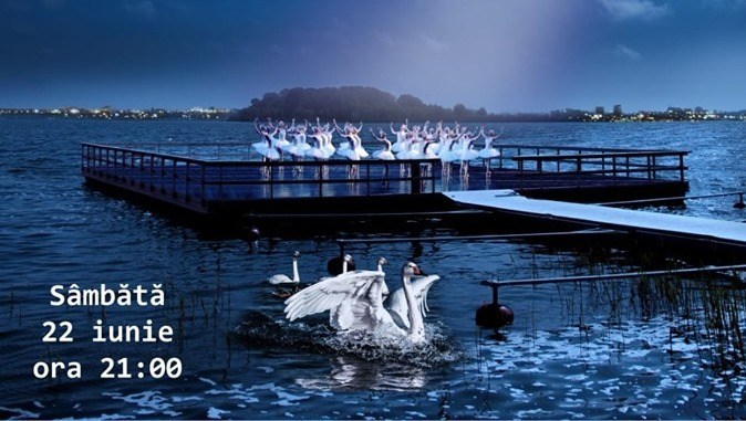 �Lacul Lebedelor" este pus în scenă în aer liber pe scena de pe Lacul Siutghiol