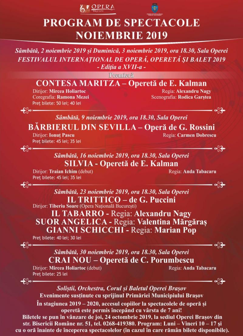 Program noiembrie 2019