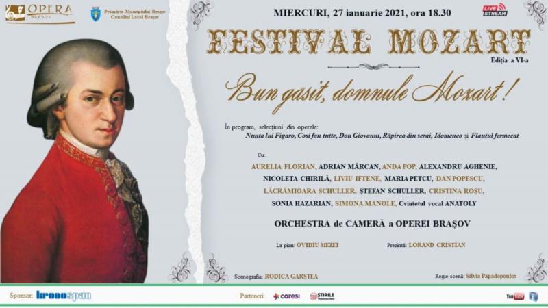 „Bun găsit, domnule Mozart!” deschide Festivalul Mozart, online