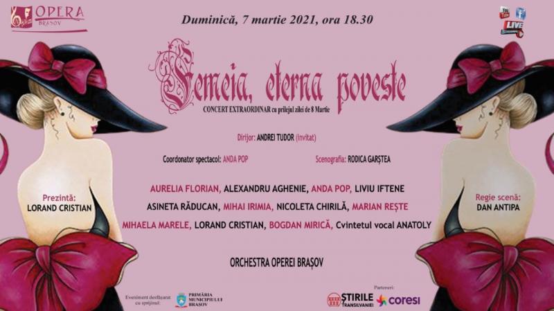 Concert „Femeia, eterna poveste”, 7 martie 2021