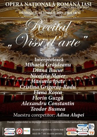 Opera din Iași se redeschide! Recital inedit cu pian, ”Vissi d’arte”, duminică seara