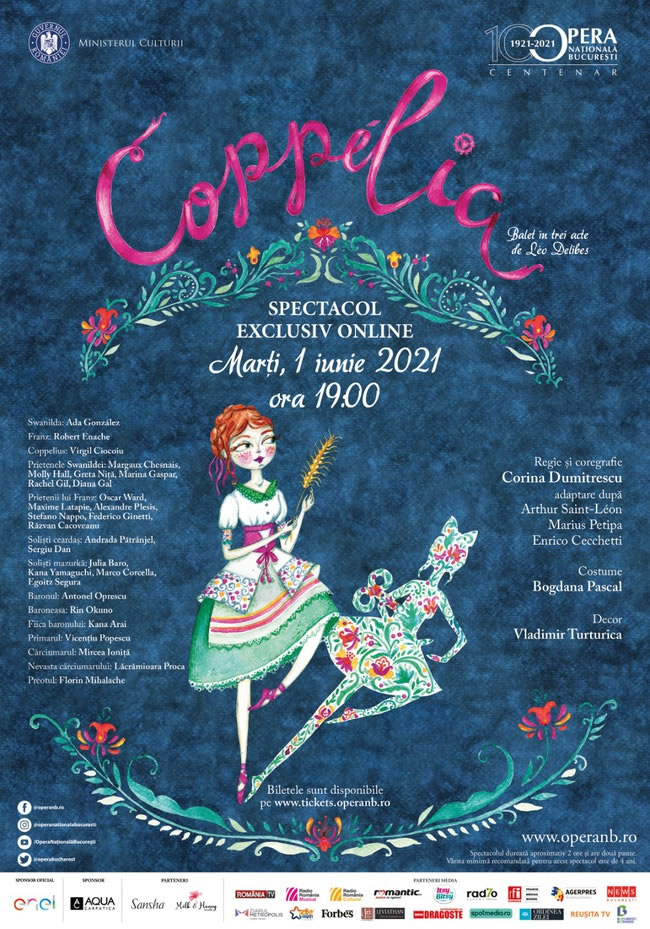 „Coppélia”, transmis online de Zilua Copilului
