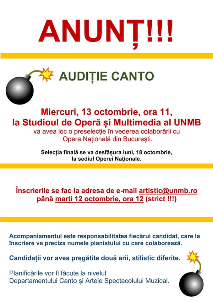 Audiție canto