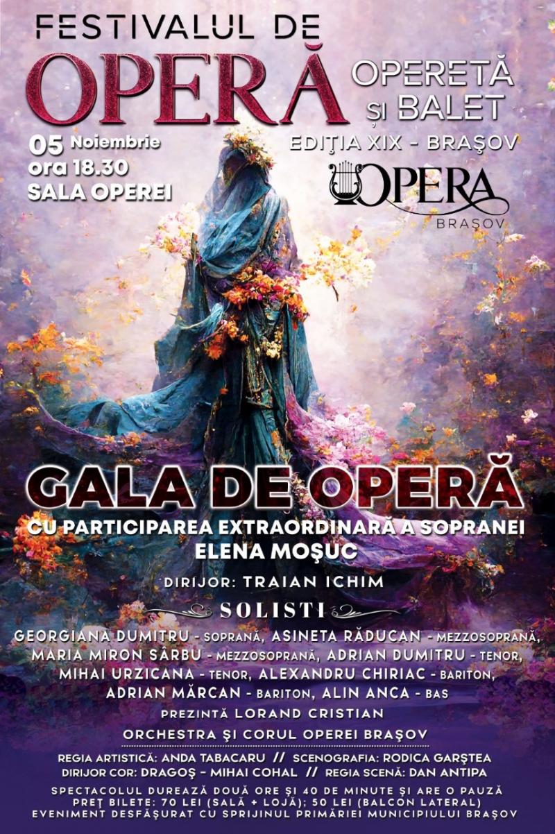 Renumita soprană Elena Moșuc, pentru prima dată, pe scena Operei Brașov
