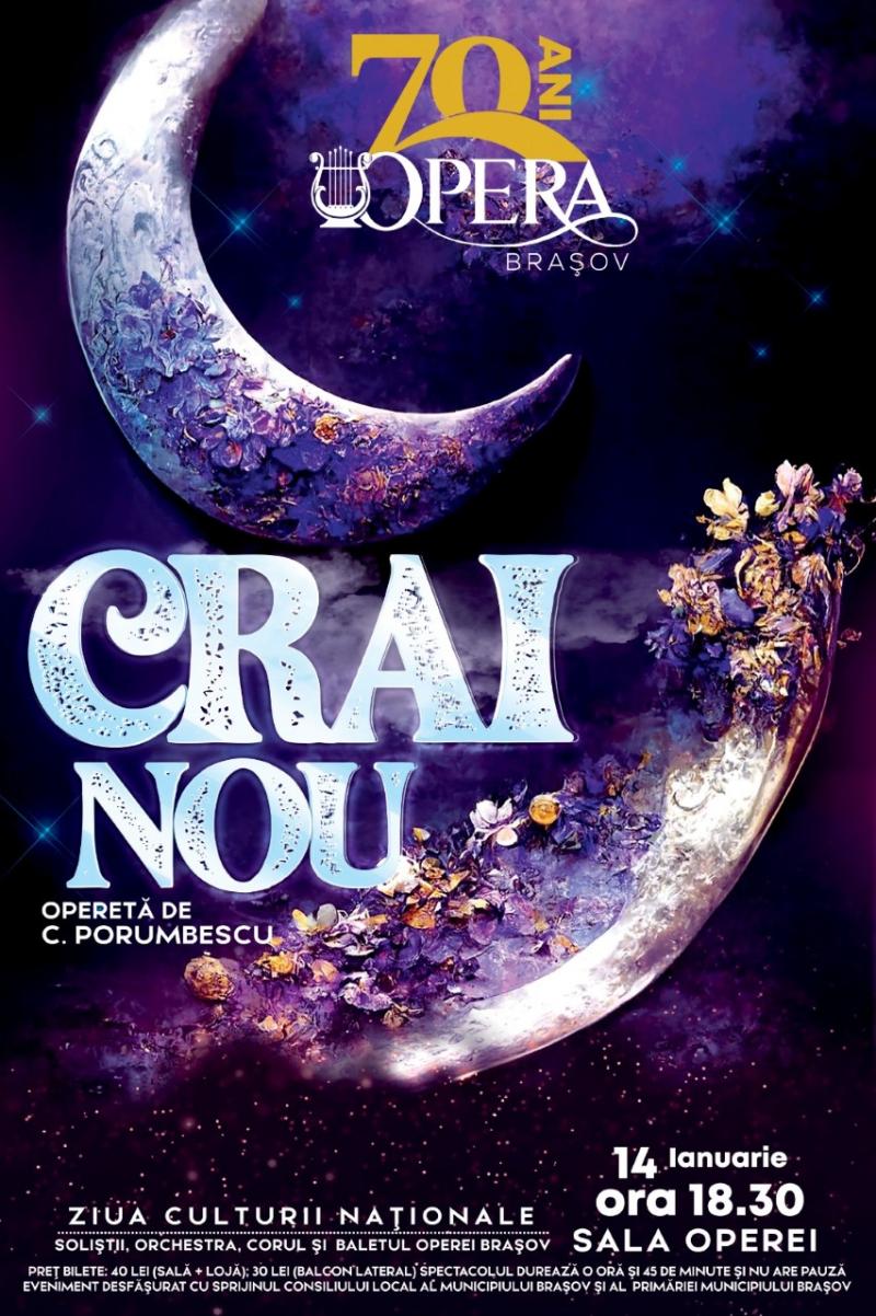 De Ziua Culturii Naționale, opereta „Crai Nou”  de Ciprian Porumbescu, la Opera Brașov