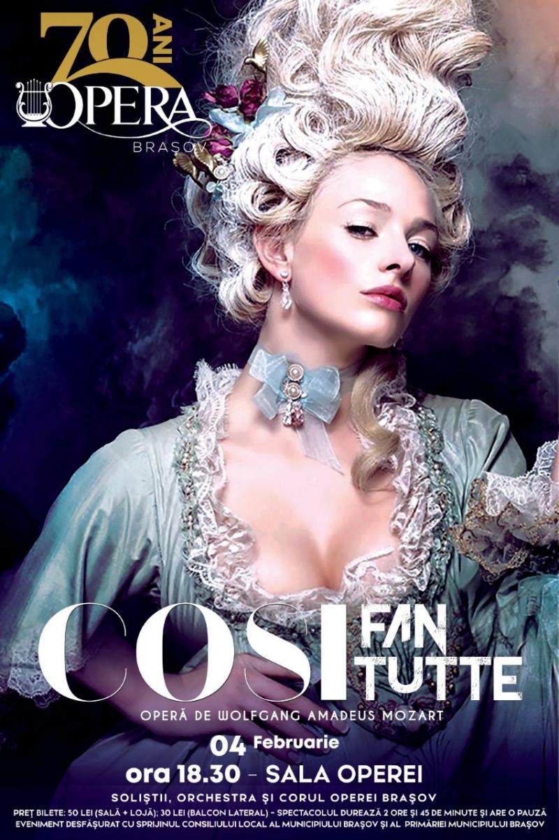 „Così Fan Tutte”, în 2021, online, în 2023, în sala Operei Brașov!