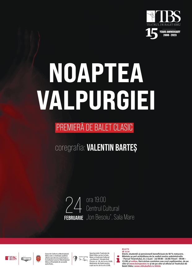 Valentin Barteș montează la Sibiu baletul clasic „Noaptea Valpurgiei”
