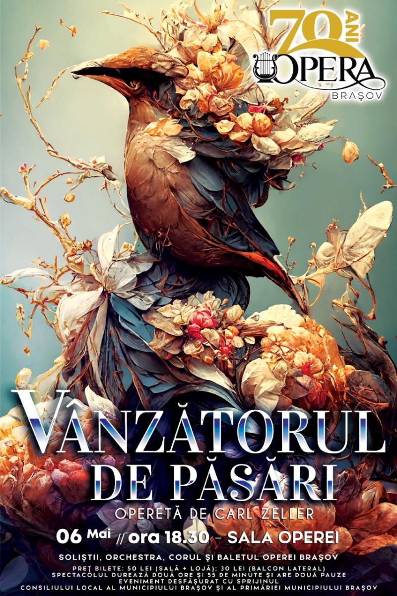 „Vânzătorul de păsări” deschide luna mai la Opera Brașov