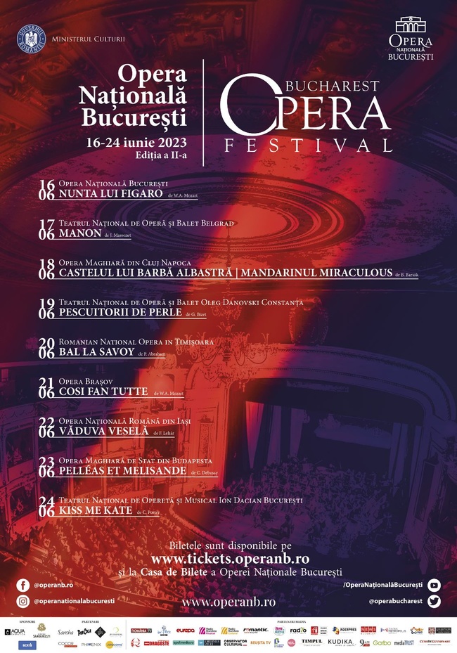 Mâine începe Bucharest Opera Festival 2023