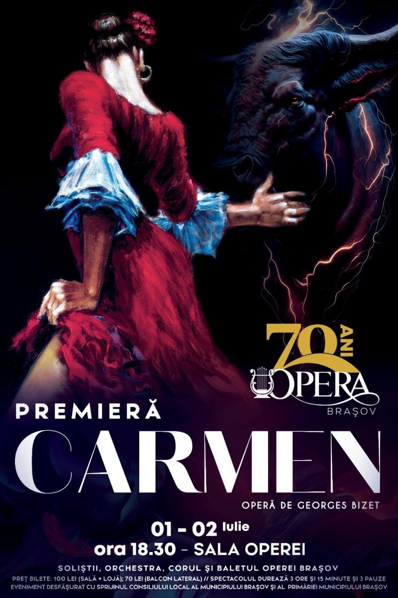 Opera Brașov închide stagiunea cu o premieră: „Carmen” de George Bizet!