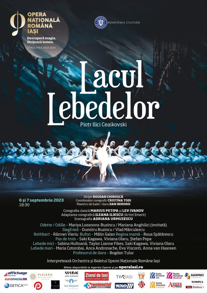 "Lacul lebedelor", primul spectacol de balet al stagiunii 2023-2024 la Opera Iași