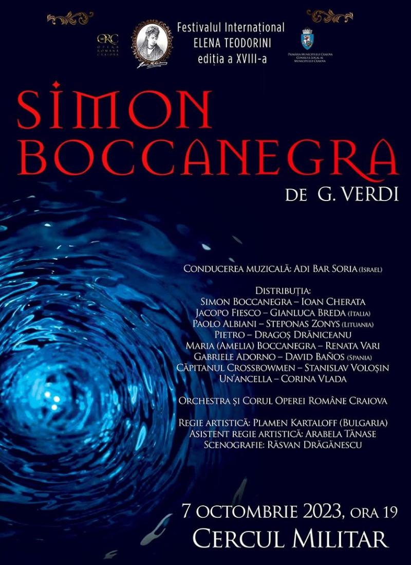 Simon Boccanegra, sâmbătă, 7 octombrie 2023, Opera din Craiova