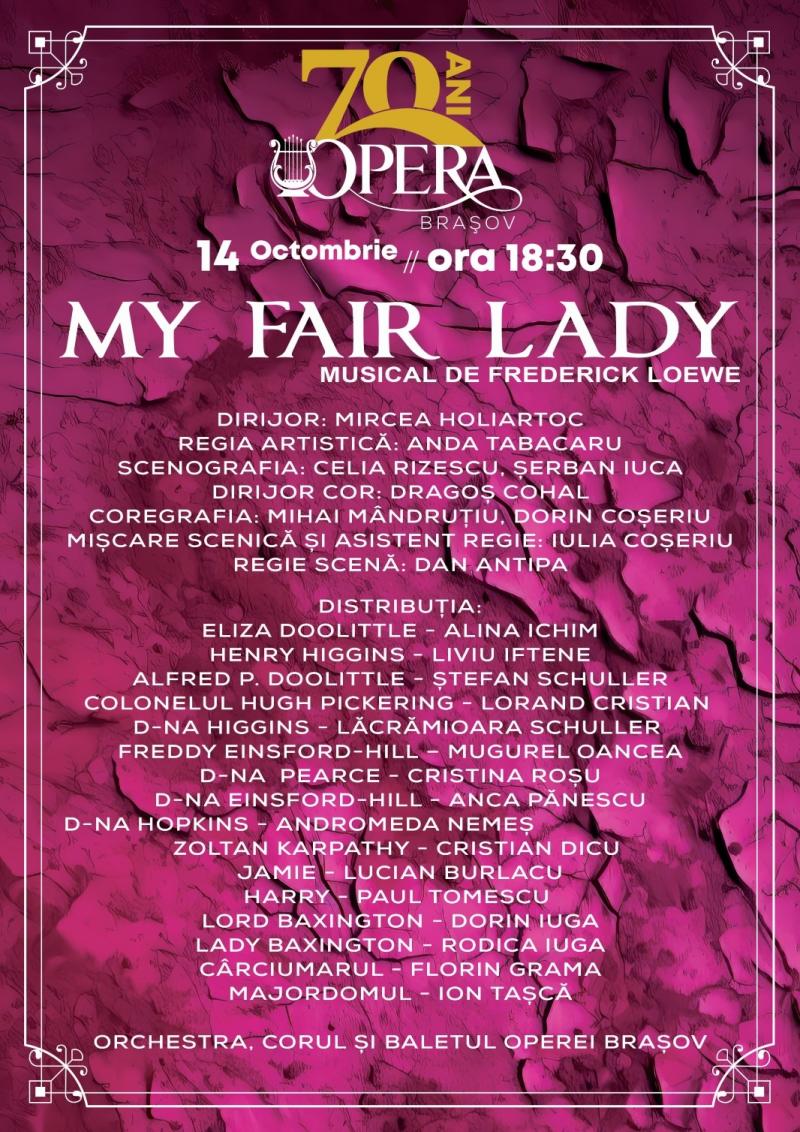 „My Fair Lady” înveselește sfârșitul de săptămână la Opera Brașov
