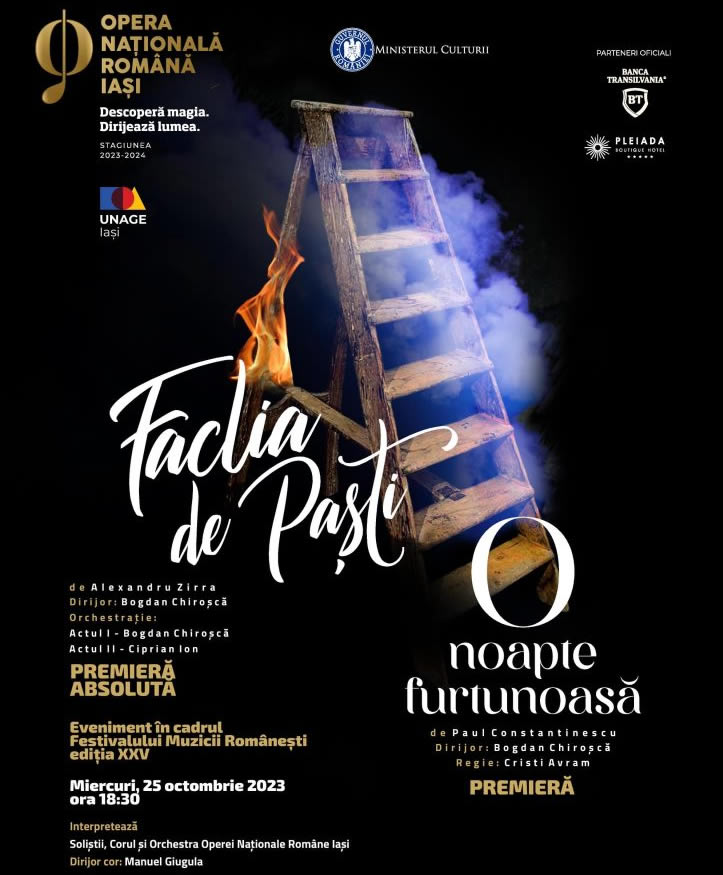 Premiera absolută a operei Făclia de Paști