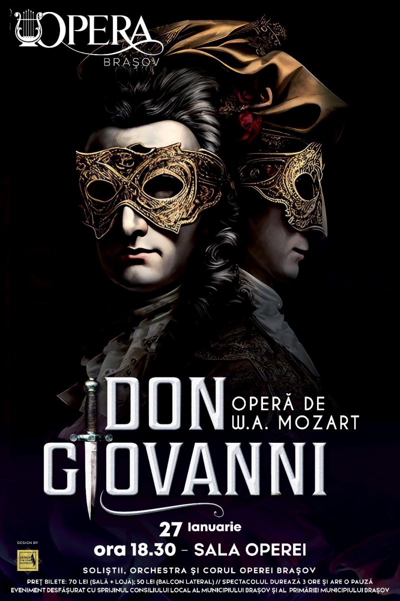 „Don Giovanni”, chiar de ziua lui Mozart, la Opera Brașov