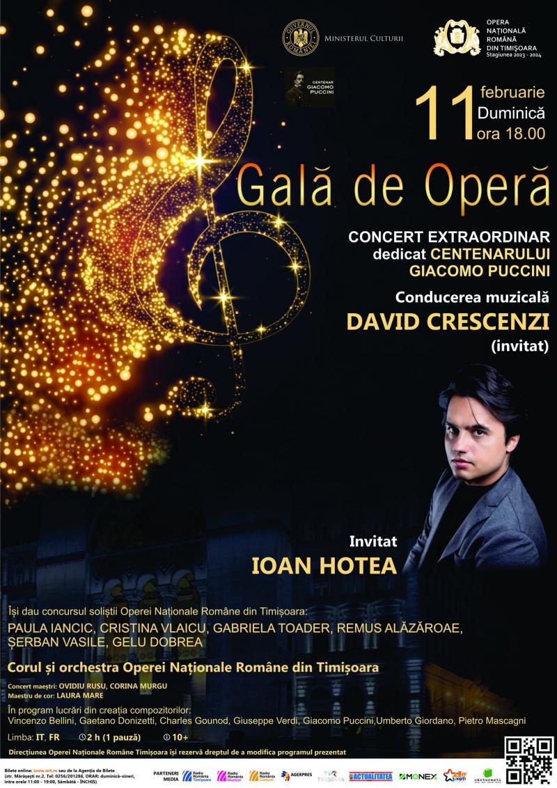Tenorul Ioan Hotea, invitat la Gala de Opera din Timișoara