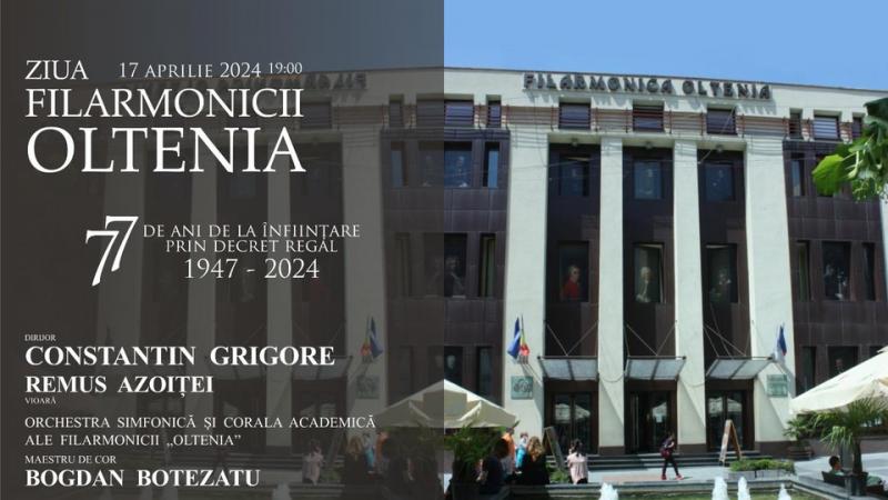 Concert extraordinar de Ziua Filarmonicii „Oltenia”