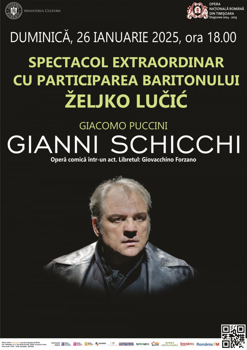 Željko Lučić, baritonul de renume mondial, la Opera timișoreană în „Gianni Schicchi”
