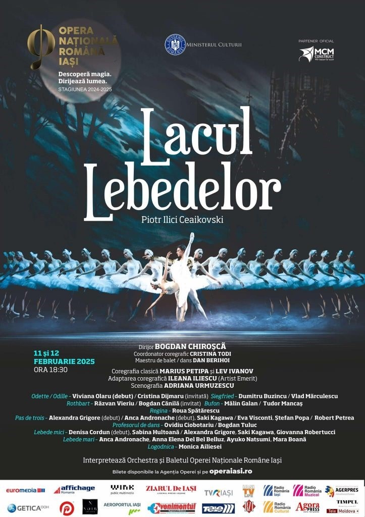 „Lacul lebedelor”, pentru prima dată în 2025 pe scena Operei Iași