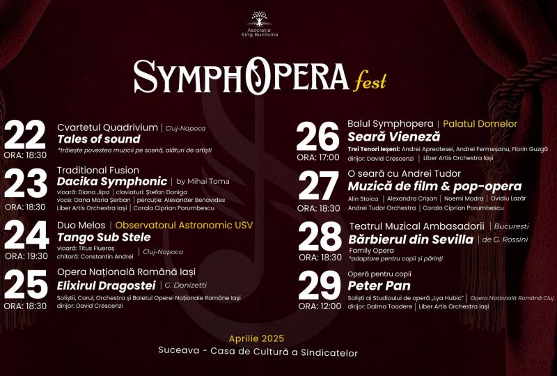 Stil în fiecare notă, SymphOpera Festival, 22-29 Aprilie 2025  Suceava, România