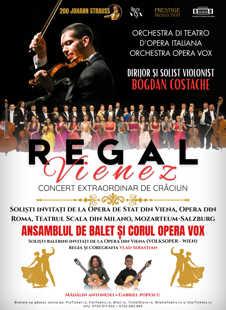 Regal vienez - spectacol extraordinar de cCrăciun – 200 de ani de la nașterea lui Johann Strauss