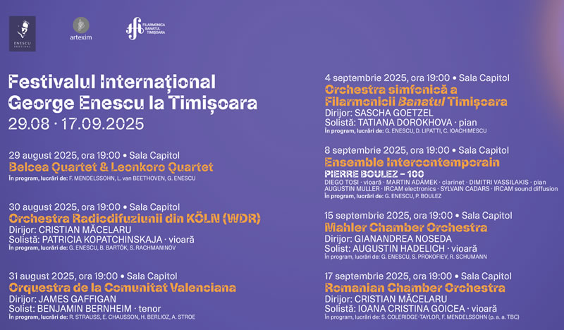 Festivalul Internațional „George Enescu” la Timișoara