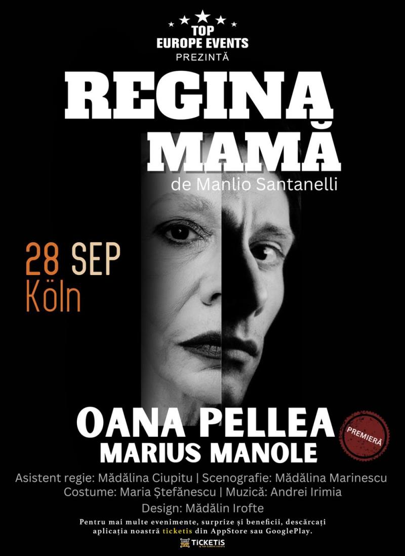 Oana Pellea în "Regina Mamă" în Koln