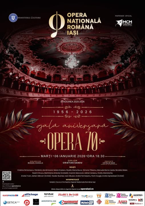 Gală aniversară la Opera Iași, care a împlinit 70 de ani de la înființare