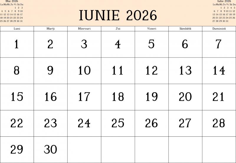 Program iunie 2026
