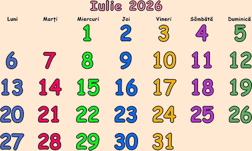 Program iulie 2026