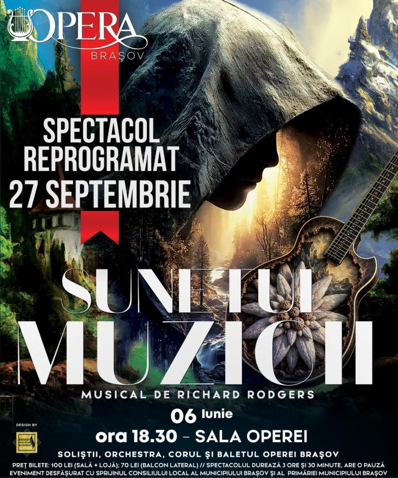 „Sunetul muzicii”, reprogramat pentru 27 septembrie 2026