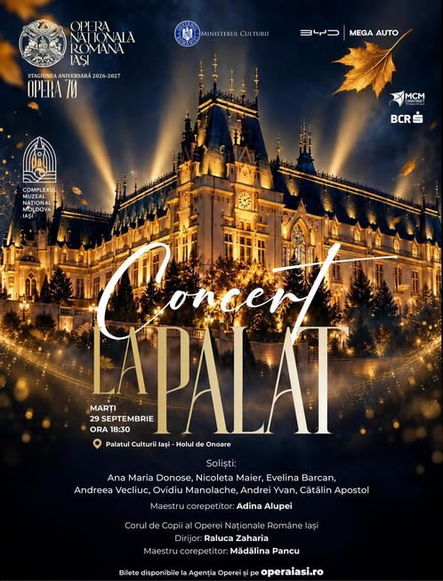 Concert la Palat oferit de Opera Iași