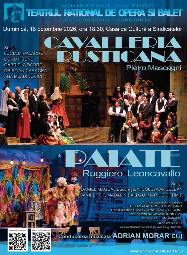 Unde se termină iubirea și unde începe tragedia? „Cavalleria rusticana” și „Paiațe” la Constanța