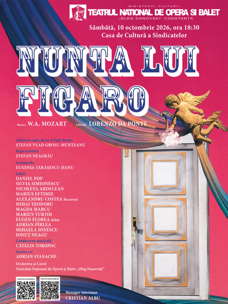 O nuntă, o iubire interzisă și o noapte în care nimic nu este ceea ce pare: „Nunta lui Figaro” la Constanța